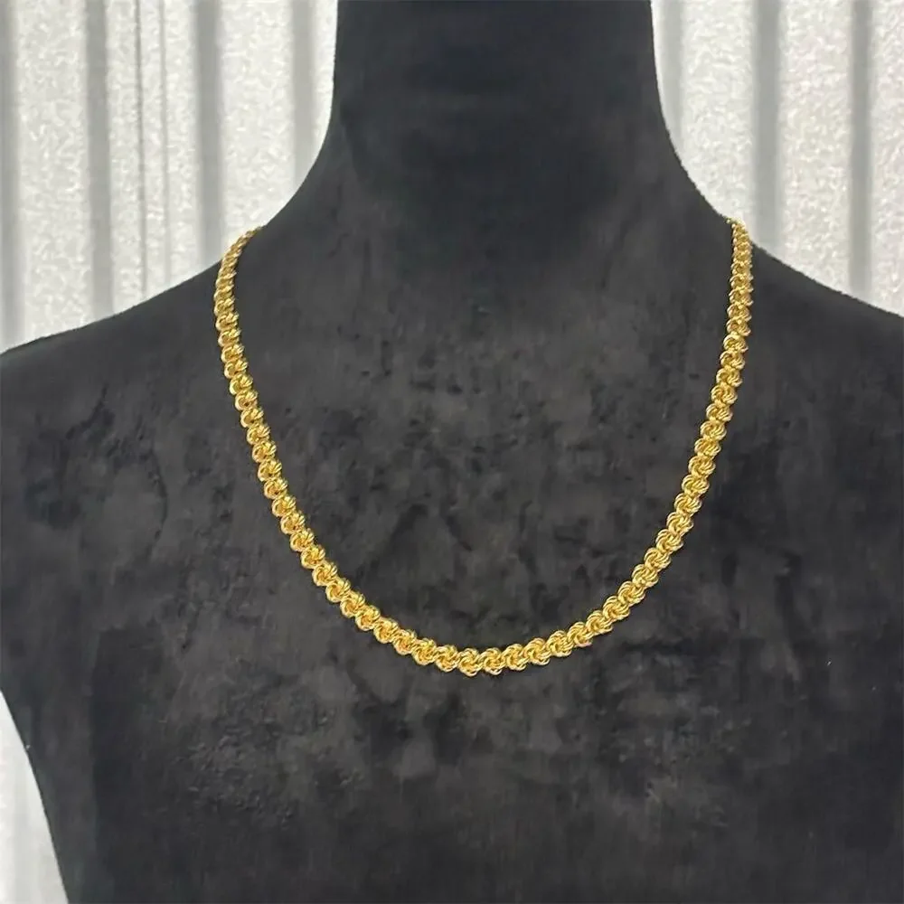 Trifari Vintage Gold-Tone Rope Style Chain Necklace 24